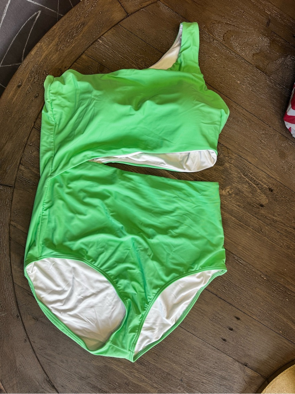 Pink Desert One Shoulder Cutout One Piece Swimsuit XXL NWT Green